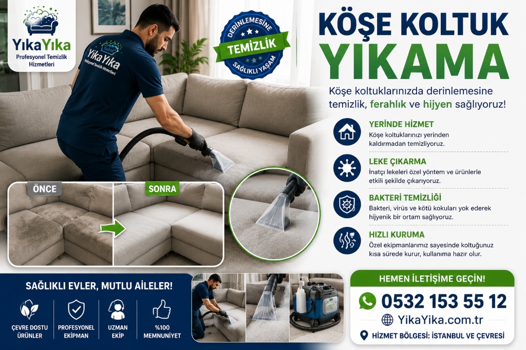 L Köşe Koltuk Yıkama Hizmeti