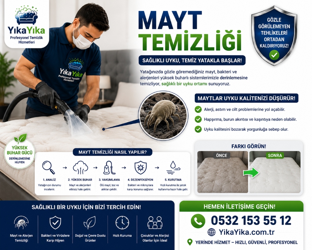 Mayt Temizliği Alerjen Temizliği Hizmeti